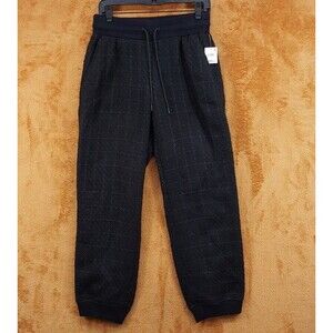 MODE OF ONE Pants Men Small Black Tweed Tapered Leg Knit Jogger